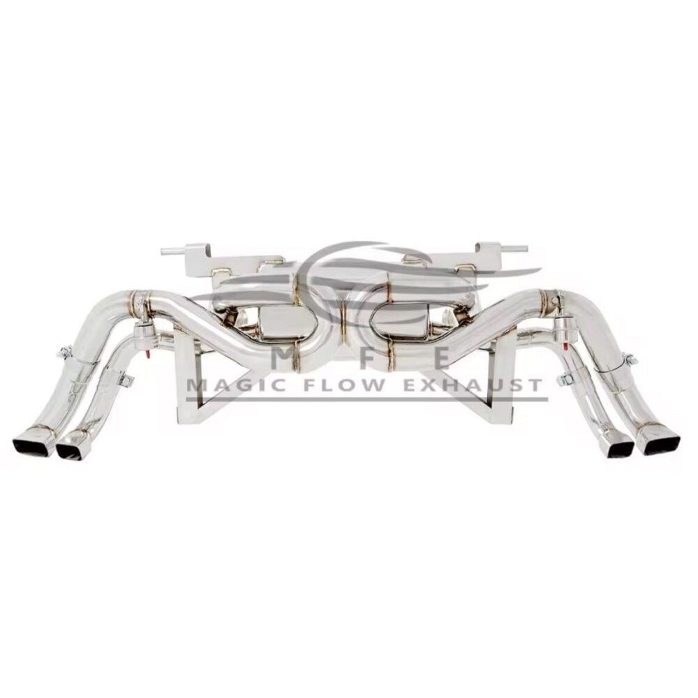 ★MFE★ R8 V10 2016- 可変バルブ マフラー エキゾースト 中間 パイプ ディフューザー リアピース ダウンパイプ 可変マフラー