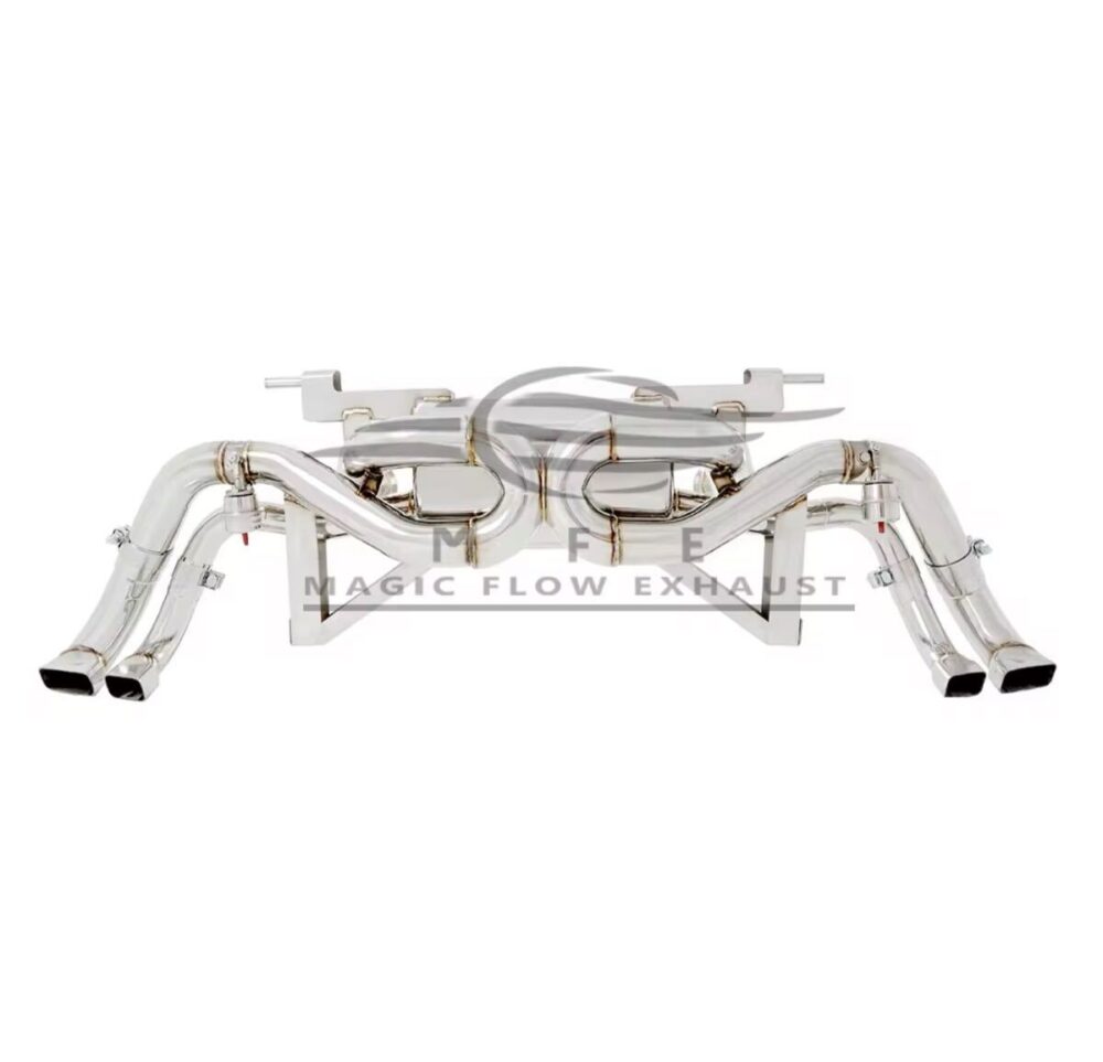 ★MFE★ R8 V10 2016- 可変バルブ マフラー エキゾースト 中間 パイプ ディフューザー リアピース ダウンパイプ 可変マフラー