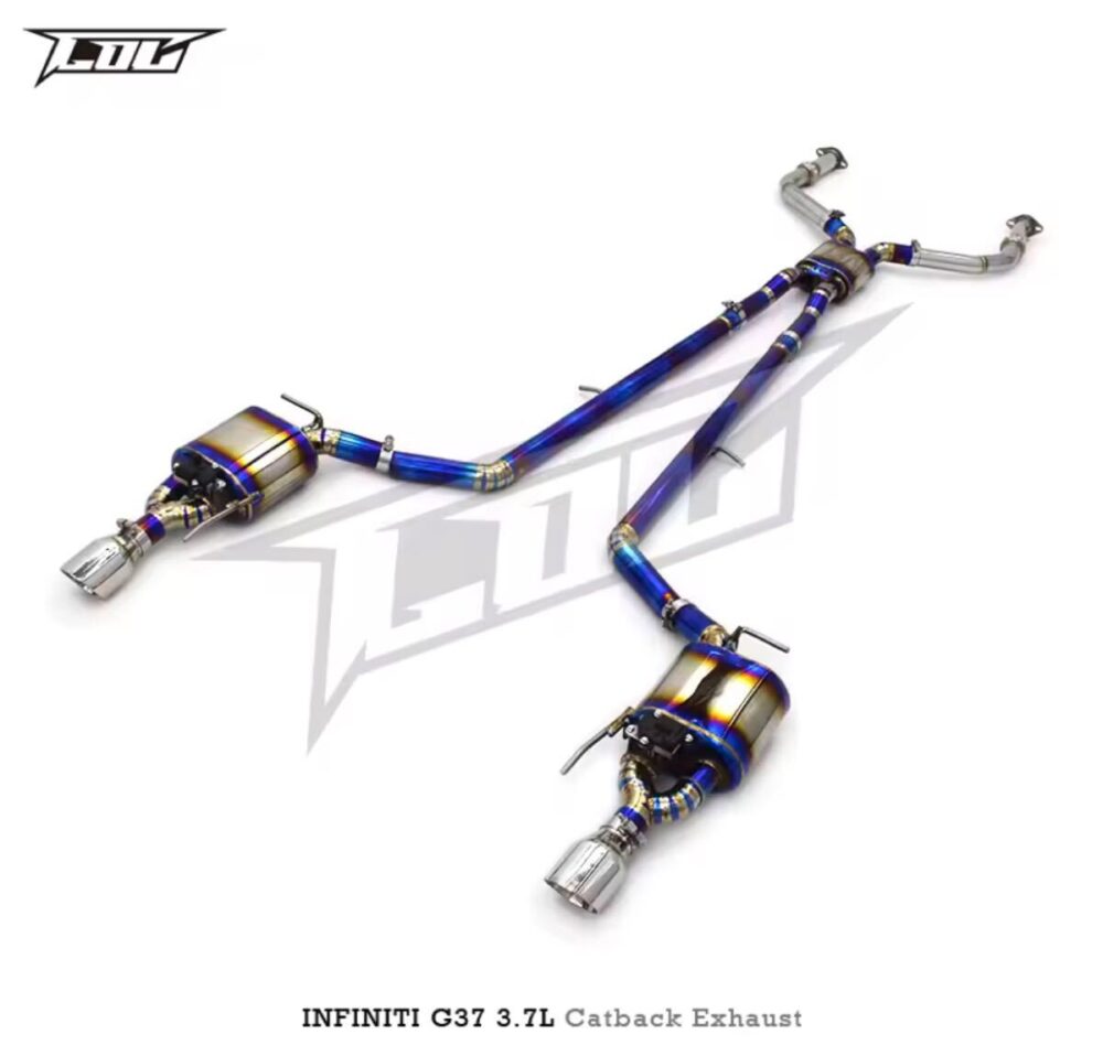 ★C.O.C★ チタン スカイラインクーペ G37 3.7 可変バルブ ハイパフォーマンスエキゾースト マフラー パイプ 中間 V36 クーペ
