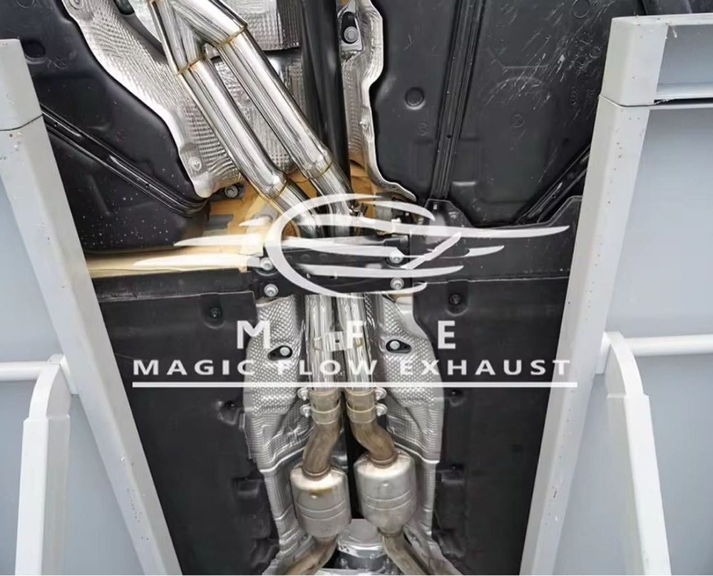 ★MFE★ アウディ S4 S5 可変バルブ マフラー エキゾースト 中間 パイプ ディフューザー リアピース ダウンパイプ B9 RS4 RS5