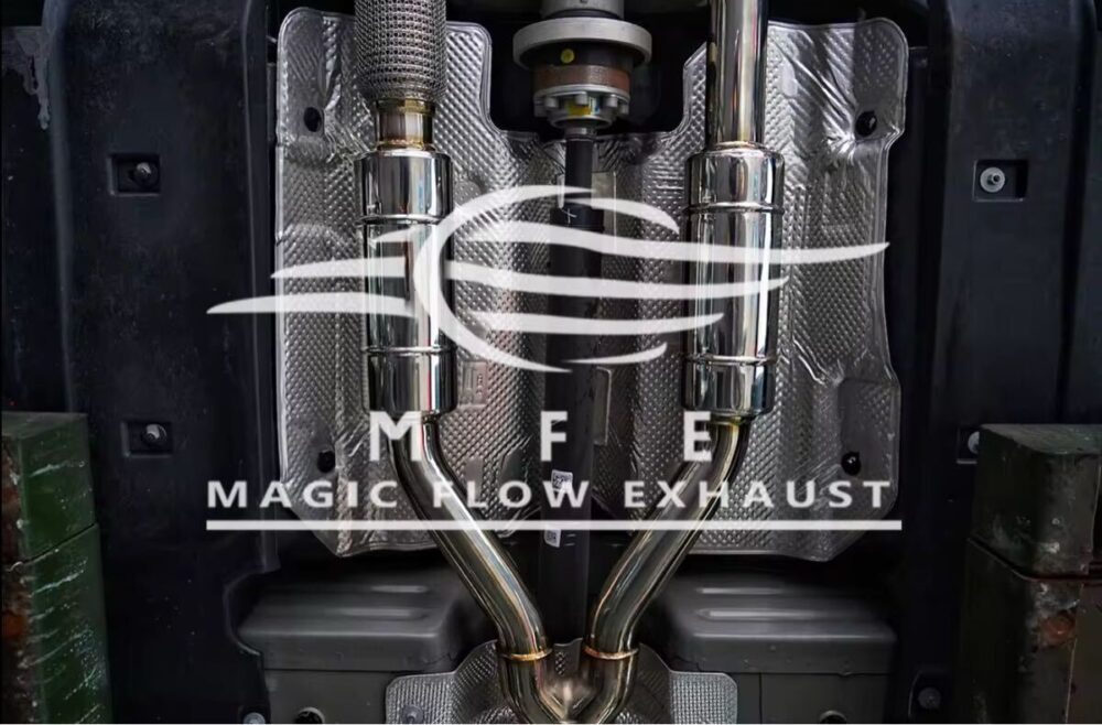 42699f0a35958cd_1200_790.jpg ★MFE★ ダッジ チャレンジャー 3.6 SXT 可変バルブ マフラー エキゾースト 中間 パイプ ディフューザー リアピース 可変マフラー