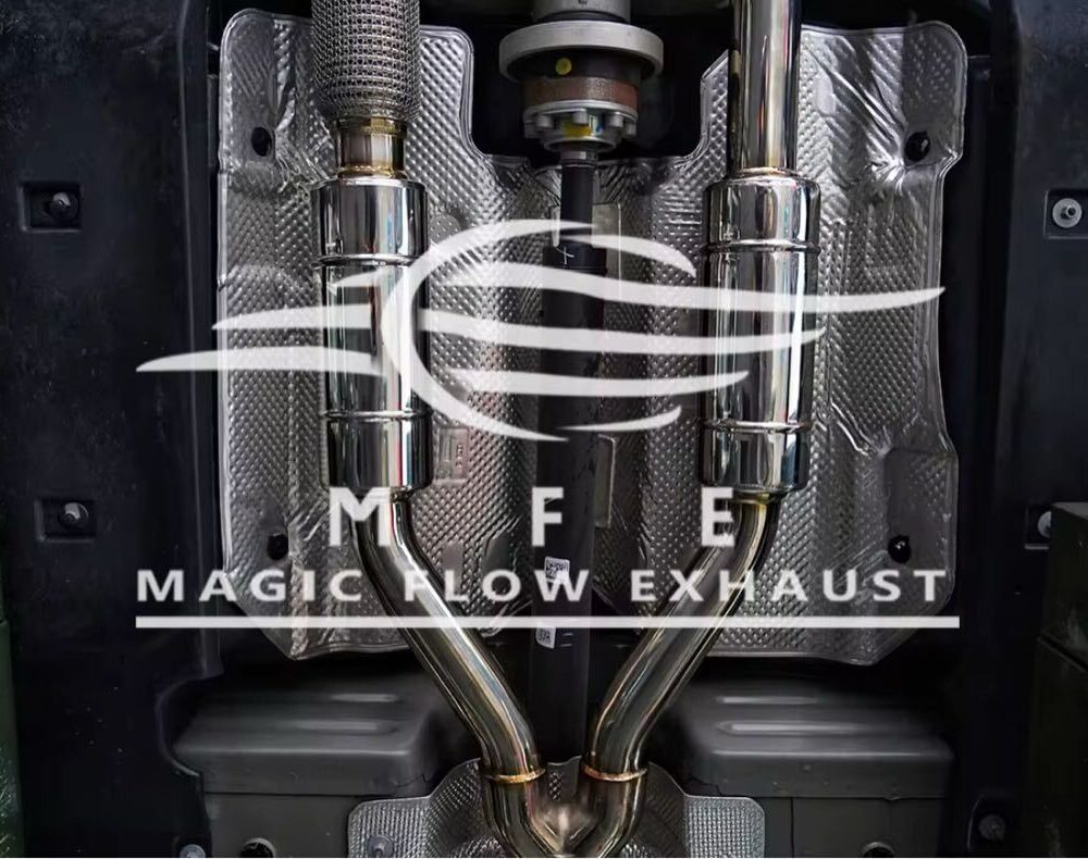 42699f0a35958cd_1200_790.jpg ★MFE★ ダッジ チャレンジャー 3.6 SXT 可変バルブ マフラー エキゾースト 中間 パイプ ディフューザー リアピース 可変マフラー