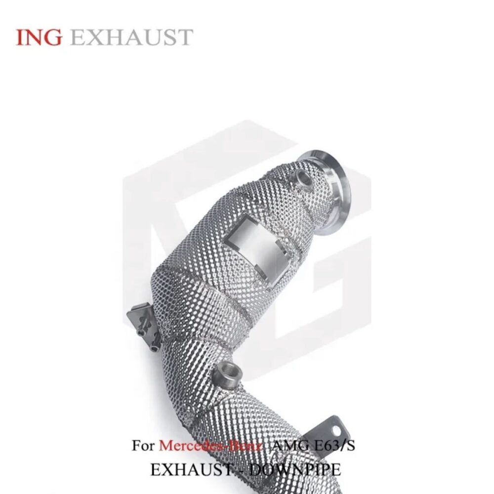 ★ING★ W213 S213 E63 E63S マフラー エキゾースト スポーツ触媒 キャタライザー ダウンパイプ Eクラス M177