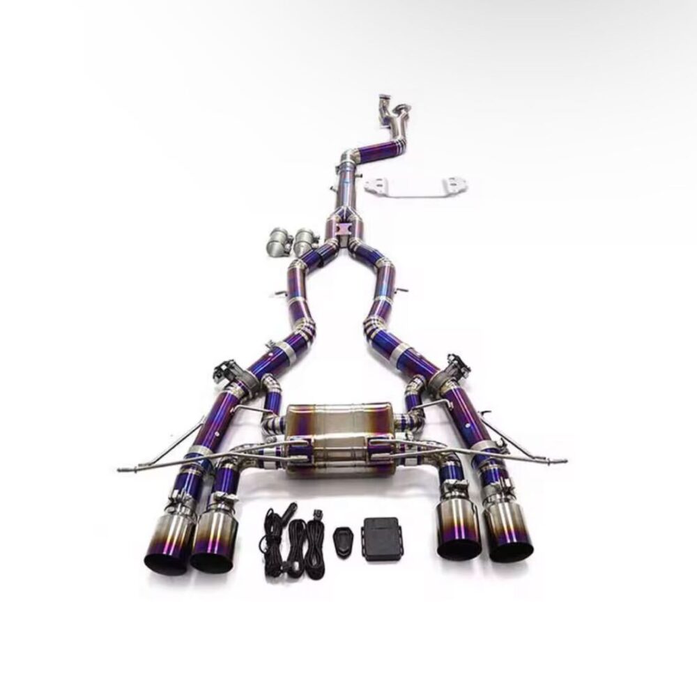 43699db18aba2b5_1200_1112-1.jpg ★ING★ G87 M2 可変バルブ マフラー エキゾースト ダウンパイプ ステンレス カーボンチップ BMW コンペティション