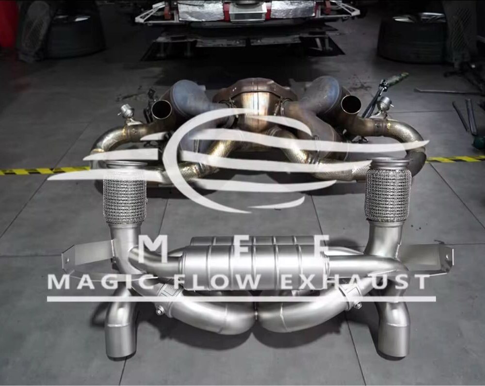 ★MFE★ ウラカン EVO 可変バルブ マフラー エキゾースト 中間 パイプ ディフューザー リアピース 可変マフラー ランボルギーニ エボ