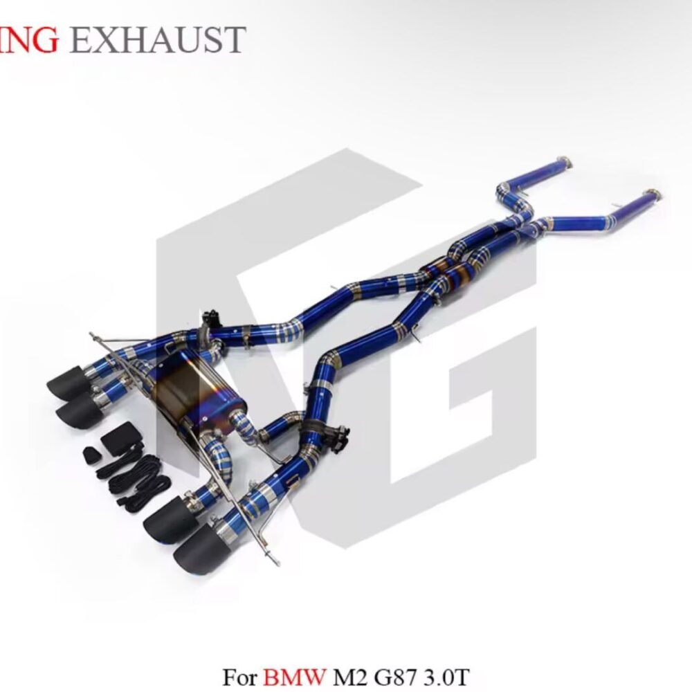 ★ING★ G87 M2 可変バルブ マフラー エキゾースト ダウンパイプ チタン カーボンチップ BMW コンペティション