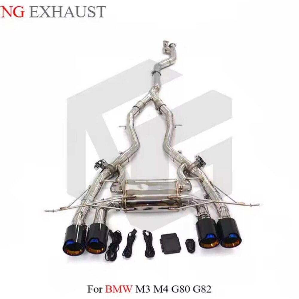 ★ING★ G80 G82 M3 M4 可変バルブ マフラー エキゾースト ダウンパイプ ステンレス カーボンチップ BMW