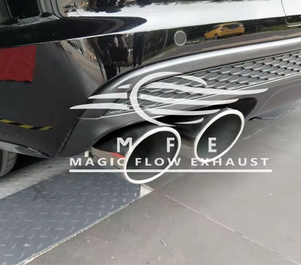 ★MFE★ アウディ Q7 可変バルブ マフラー エキゾースト 中間 パイプ ディフューザー リアピース ダウンパイプ SQ7 3.0 45 55