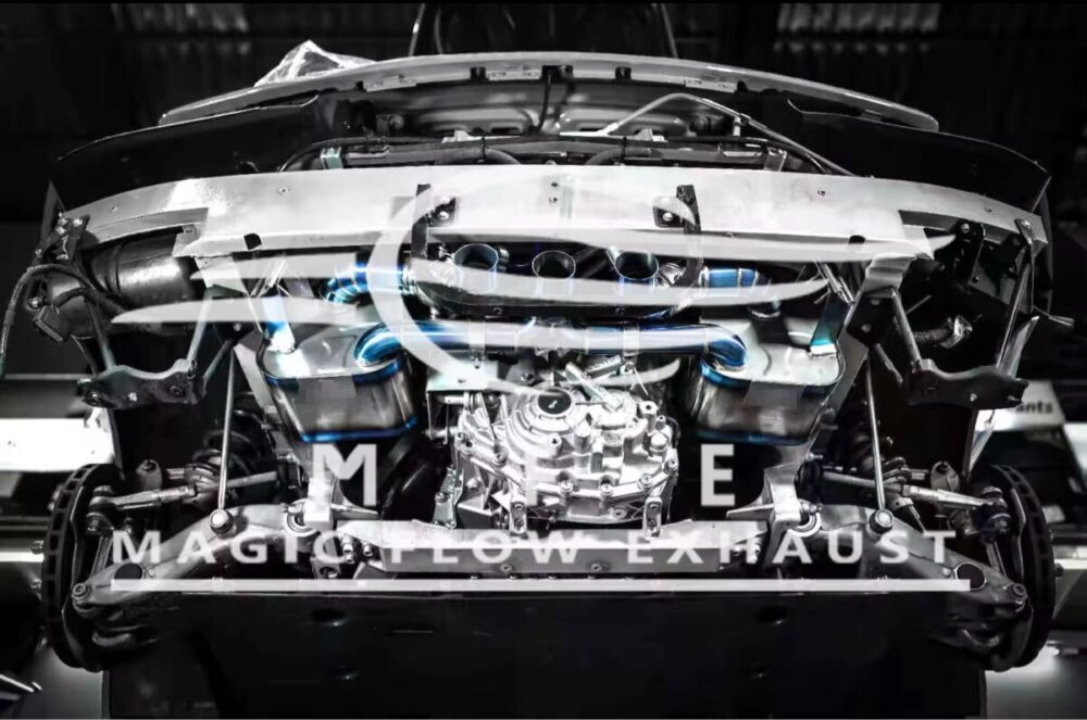 ★MFE★ フェラーリ 458 チタン 可変バルブ マフラー エキゾースト 中間 パイプ ミッド リアピース