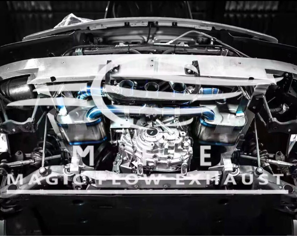 ★MFE★ フェラーリ 458 チタン 可変バルブ マフラー エキゾースト 中間 パイプ ミッド リアピース