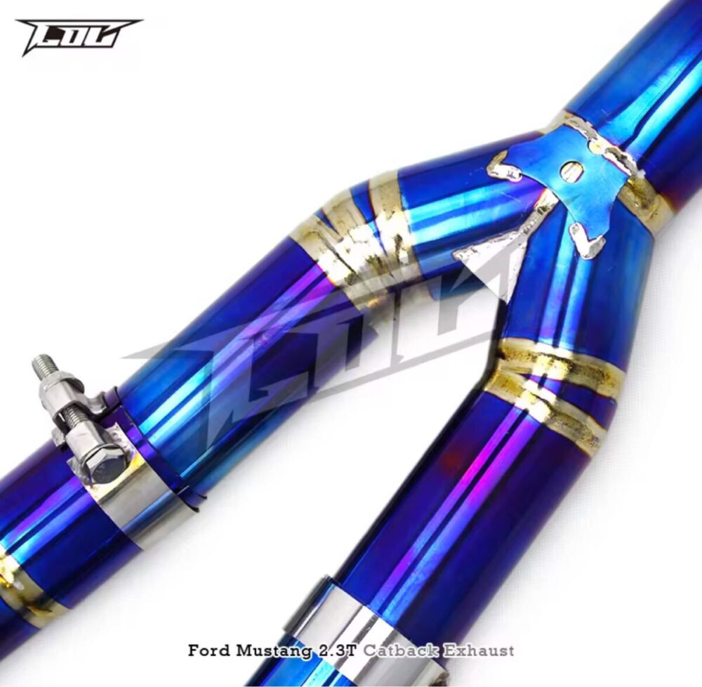 ★C.O.C★ チタン マスタング 2.3 可変バルブ フォード ハイパフォーマンスエキゾースト マフラー パイプ 中間 FORD チタン エコブースト