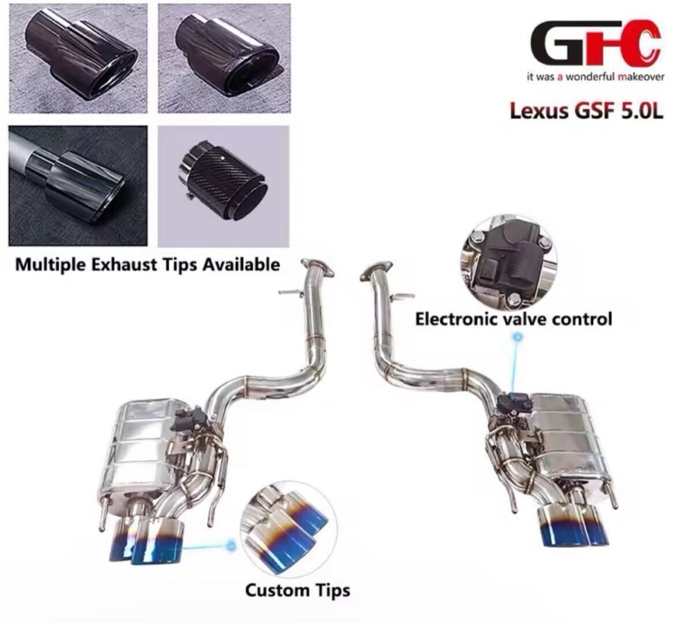 ★COC★ GSF RCF IS500 可変バルブ マフラー エキゾースト レクサス lexus リアピース URL10 USC10
