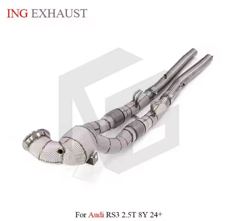 ★ING★ RS3 TTRS ダウンパイプ 8Y ミッドパイプ マフラー エキゾースト アウディ audi