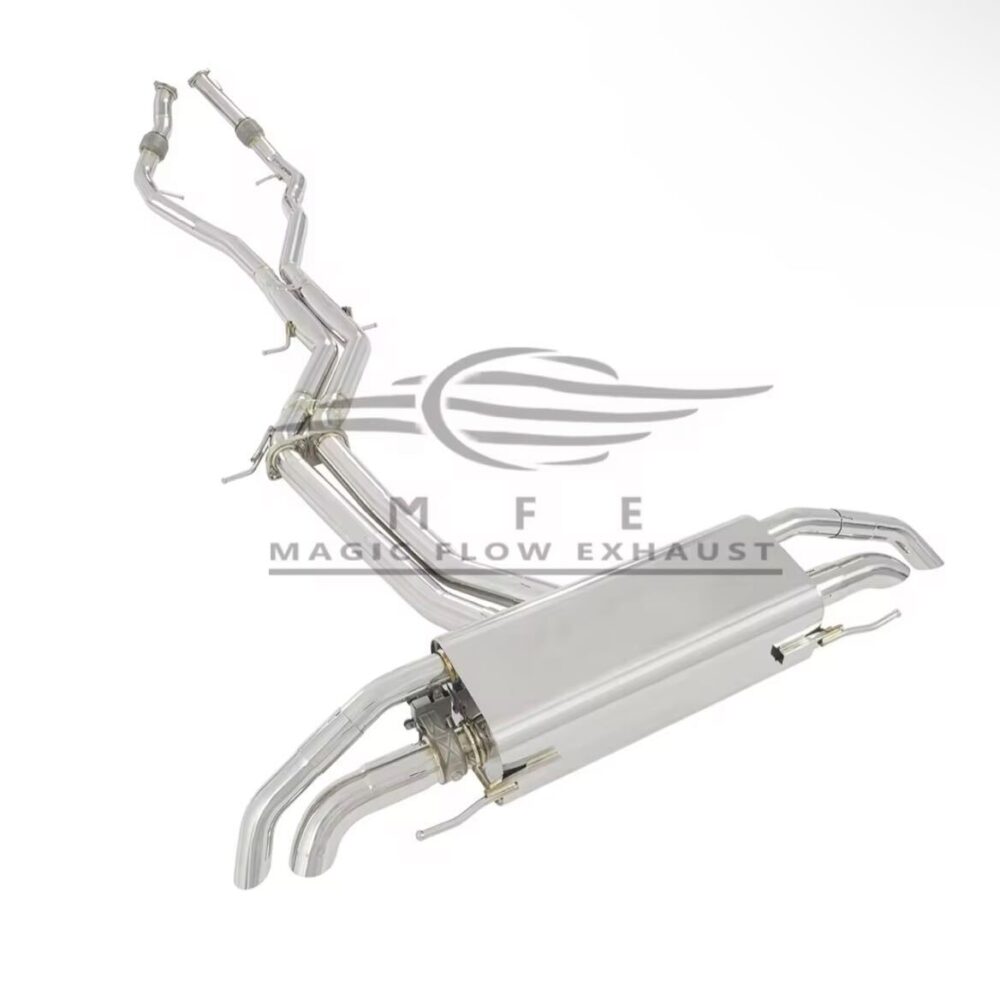 ★MFE★ アウディ Q7 可変バルブ マフラー エキゾースト 中間 パイプ ディフューザー リアピース ダウンパイプ SQ7 3.0 55