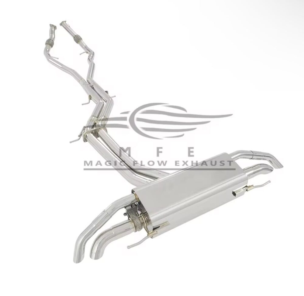 ★MFE★ アウディ Q7 可変バルブ マフラー エキゾースト 中間 パイプ ディフューザー リアピース ダウンパイプ SQ7 3.0 55