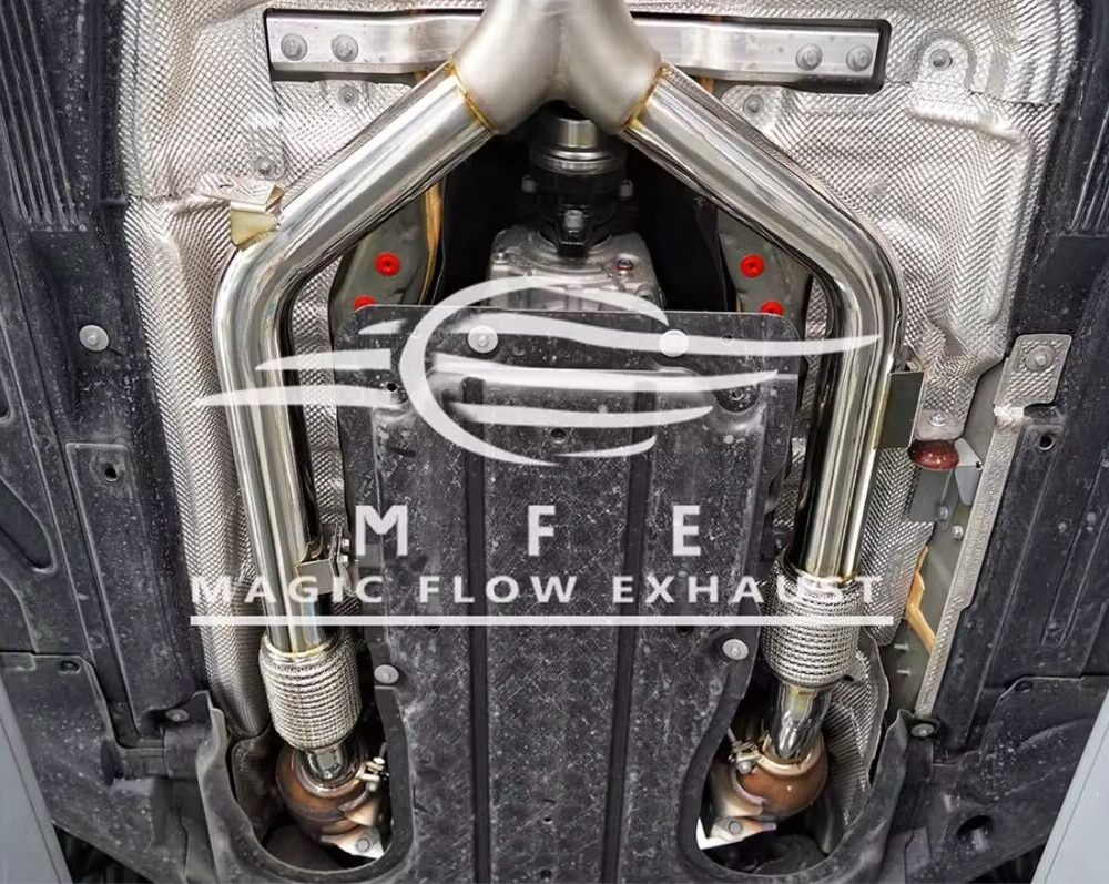 ★MFE★ X253 C253 GLC43 可変バルブ マフラー エキゾースト 中間 パイプ ディフューザー リアピース ダウンパイプ 可変マフラー