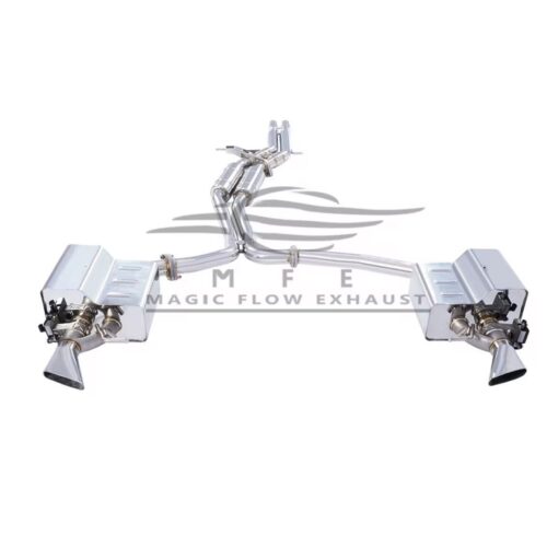 ★MFE★ アウディ A7 C7 可変バルブ マフラー エキゾースト 中間 パイプ ミッド ディフューザー リアピース ダウンパイプ RS7 3.0