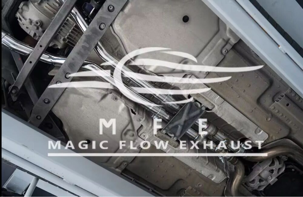 48699f0a48e12ae_1200_780.jpg ★MFE★ ジャガー Fタイプ 3.0 P340 P380 可変バルブ マフラー エキゾースト 中間 パイプ ディフューザー リアピース 可変マフラー