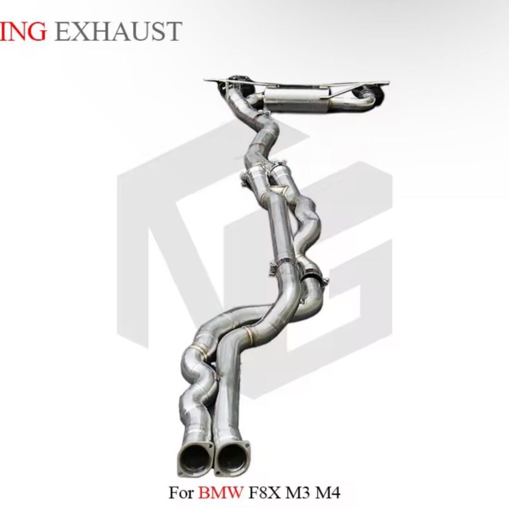 ★ING★ F80 F82 M3 M4 可変バルブ マフラー エキゾースト ダウンパイプ ステンレス BMW 中間 BMW 等長