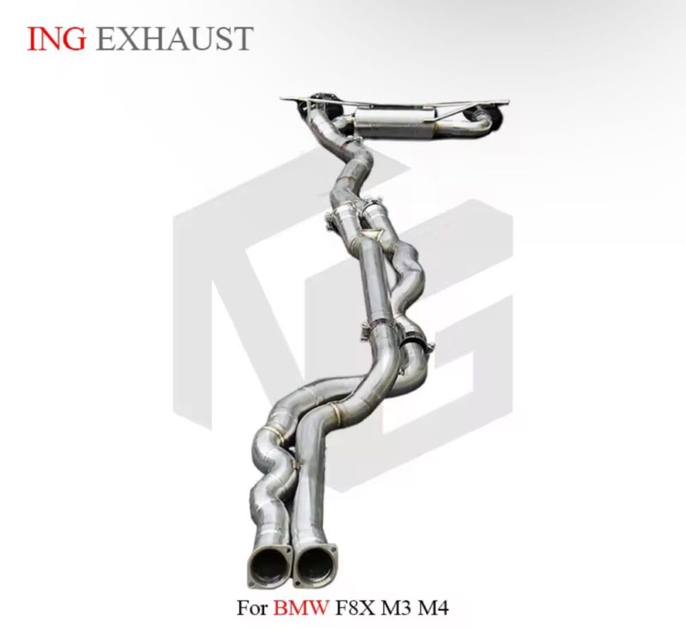 ★ING★ F80 F82 M3 M4 可変バルブ マフラー エキゾースト ダウンパイプ ステンレス BMW 中間 BMW 等長