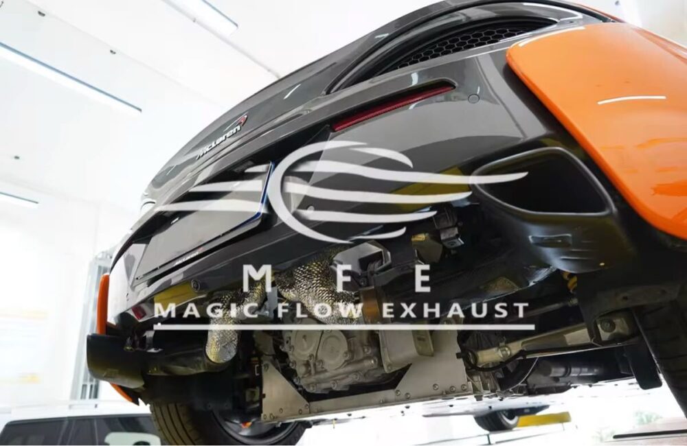 ★MFE★ マクラーレン 570S 可変バルブ マフラー エキゾースト 中間 パイプ ディフューザー リアピース 可変マフラー