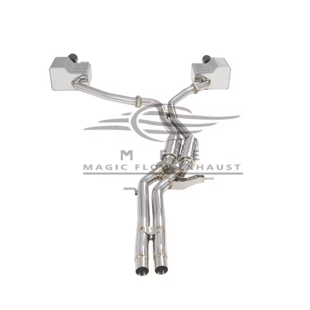 ★MFE★ A6 A7 C7 3.0 可変バルブ マフラー エキゾースト 中間 パイプ ディフューザー リアピース ダウンパイプ 可変マフラー