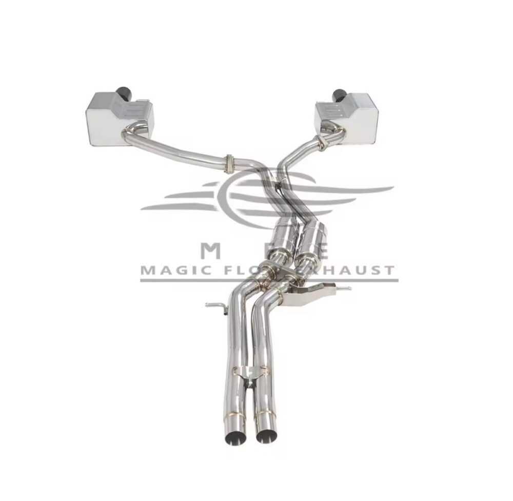 ★MFE★ A6 A7 C7 3.0 可変バルブ マフラー エキゾースト 中間 パイプ ディフューザー リアピース ダウンパイプ 可変マフラー