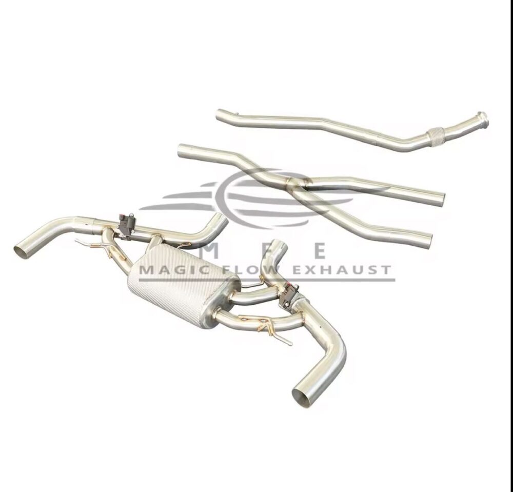 52699f0a42b50da_1200_1151.jpg ★MFE★ W167 GLE53 AMG 可変バルブ マフラー エキゾースト 中間 パイプ ディフューザー リアピース ダウンパイプ 可変マフラー