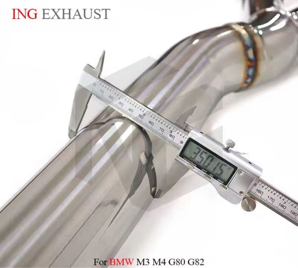 ★ING★ G80 G82 M3 M4 可変バルブ マフラー エキゾースト ダウンパイプ ステンレス カーボンチップ BMW