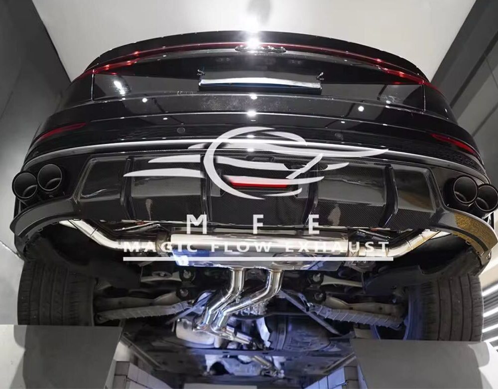 ★MFE★ アウディ Q8 可変バルブ マフラー エキゾースト 中間 パイプ ミッド ディフューザー リアピース ダウンパイプ SQ8 RSQ8