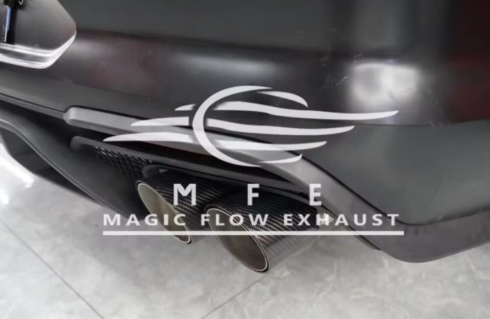 ★MFE★ マスタング エコブースト GT500ルック 可変バルブ マフラー 中間 パイプ ディフューザー リアピース 可変マフラー 2.3