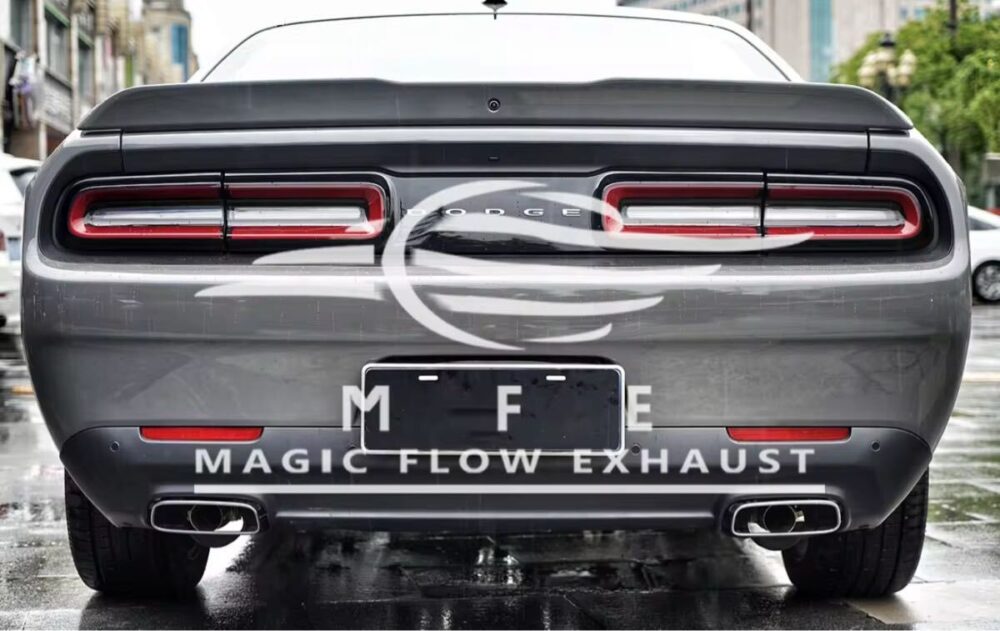 54699f0a35bb8bf_1200_757.jpg ★MFE★ ダッジ チャレンジャー 3.6 SXT 可変バルブ マフラー エキゾースト 中間 パイプ ディフューザー リアピース 可変マフラー