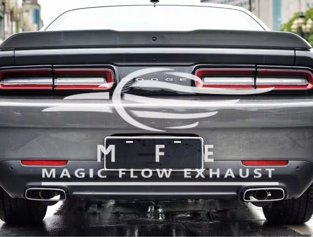 54699f0a35bb8bf_1200_757.jpg ★MFE★ ダッジ チャレンジャー 3.6 SXT 可変バルブ マフラー エキゾースト 中間 パイプ ディフューザー リアピース 可変マフラー