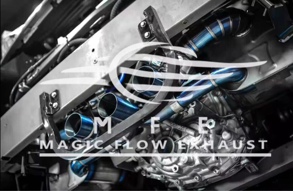 ★MFE★ フェラーリ 458 チタン 可変バルブ マフラー エキゾースト 中間 パイプ ミッド リアピース ダウンパイプ