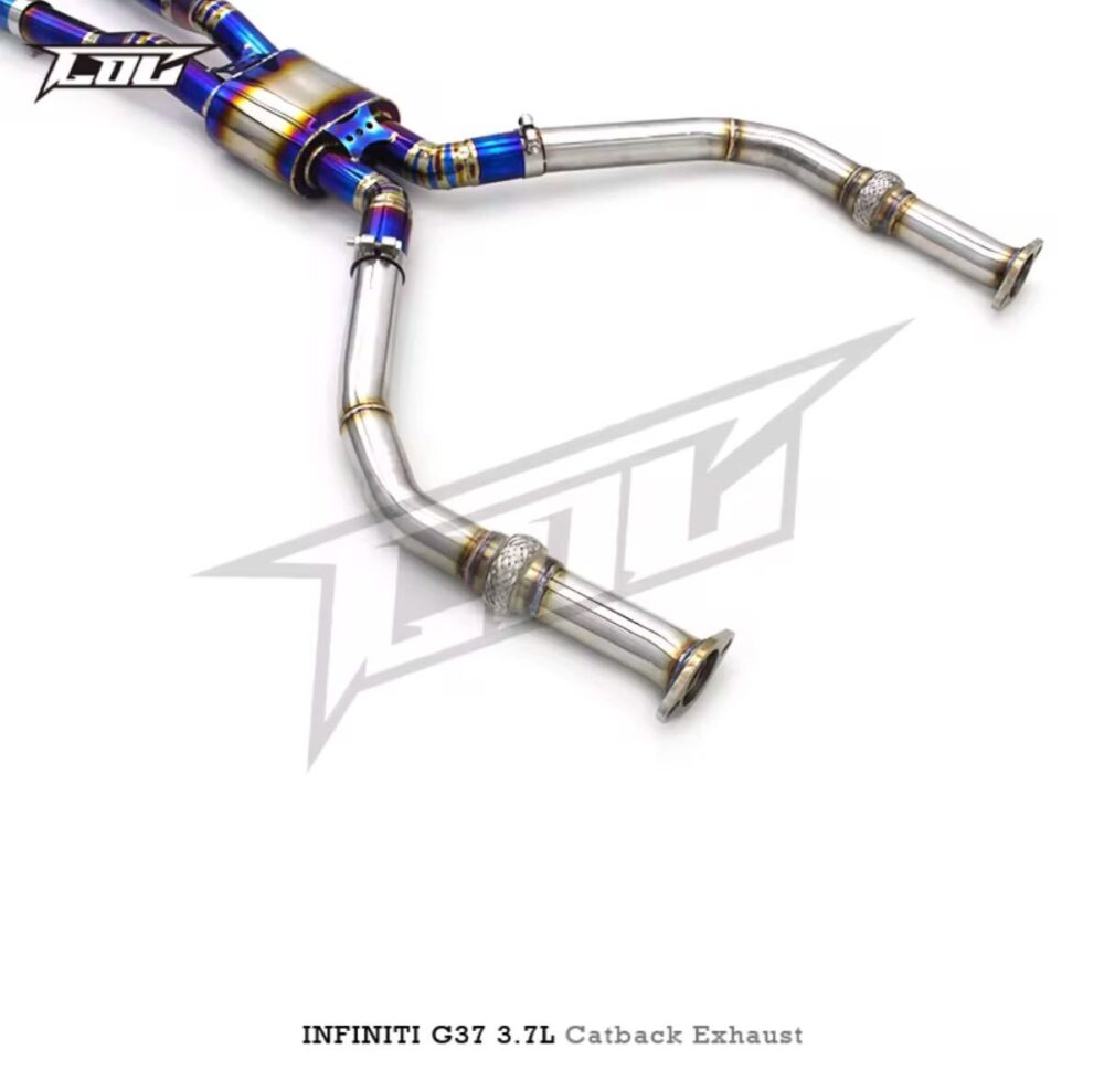 ★C.O.C★ チタン スカイラインクーペ G37 3.7 可変バルブ ハイパフォーマンスエキゾースト マフラー パイプ 中間 V36 クーペ