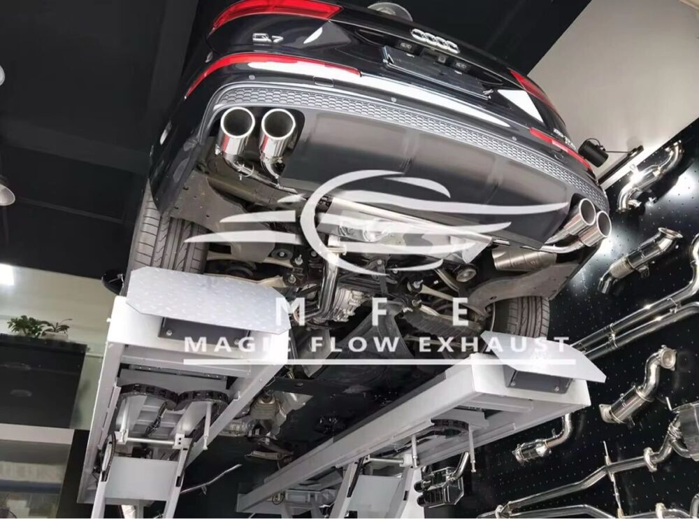57699f0a26955d3_1200_890.jpg ★MFE★ アウディ Q7 可変バルブ マフラー エキゾースト 中間 パイプ ディフューザー リアピース ダウンパイプ SQ7 3.0 45 55 ②