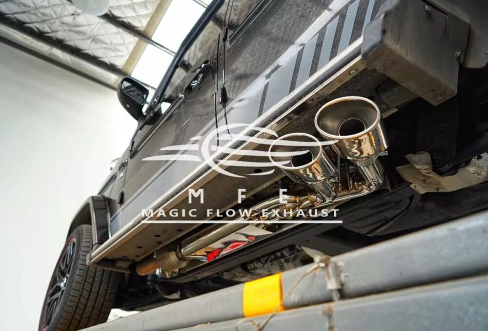 ★MFE★ W463A W464 G550 可変バルブ マフラー エキゾースト 中間 パイプ ディフューザー リアピース ダウンパイプ 可変マフラー