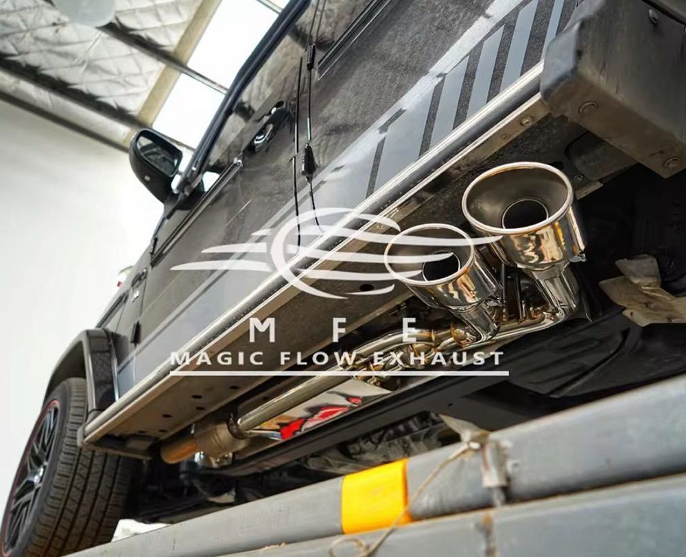 ★MFE★ W463A W464 G550 可変バルブ マフラー エキゾースト 中間 パイプ ディフューザー リアピース ダウンパイプ 可変マフラー