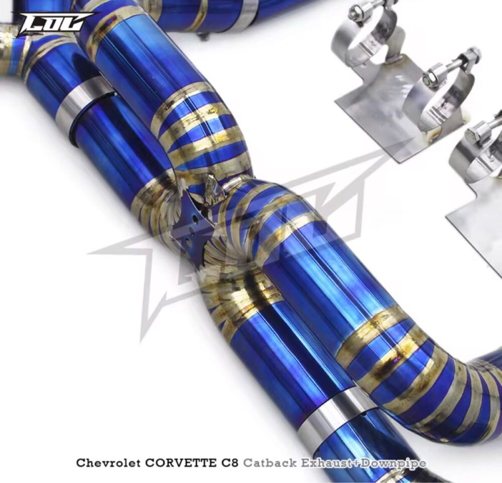 ★COC★ チタン 純正バルブ使用可 コルベット C8 センターパイプ 可変バルブ マフラー ミッドパイプ ダウンパイプ corvette z51 z06