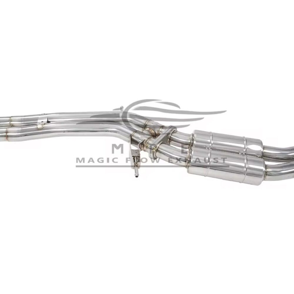 ★MFE★ A6 A7 C7 3.0 可変バルブ マフラー エキゾースト 中間 パイプ ディフューザー リアピース ダウンパイプ 可変マフラー