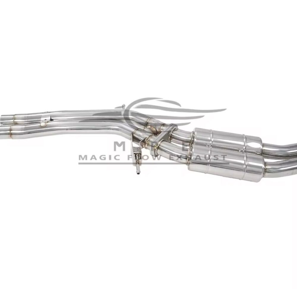 ★MFE★ A6 A7 C7 3.0 可変バルブ マフラー エキゾースト 中間 パイプ ディフューザー リアピース ダウンパイプ 可変マフラー