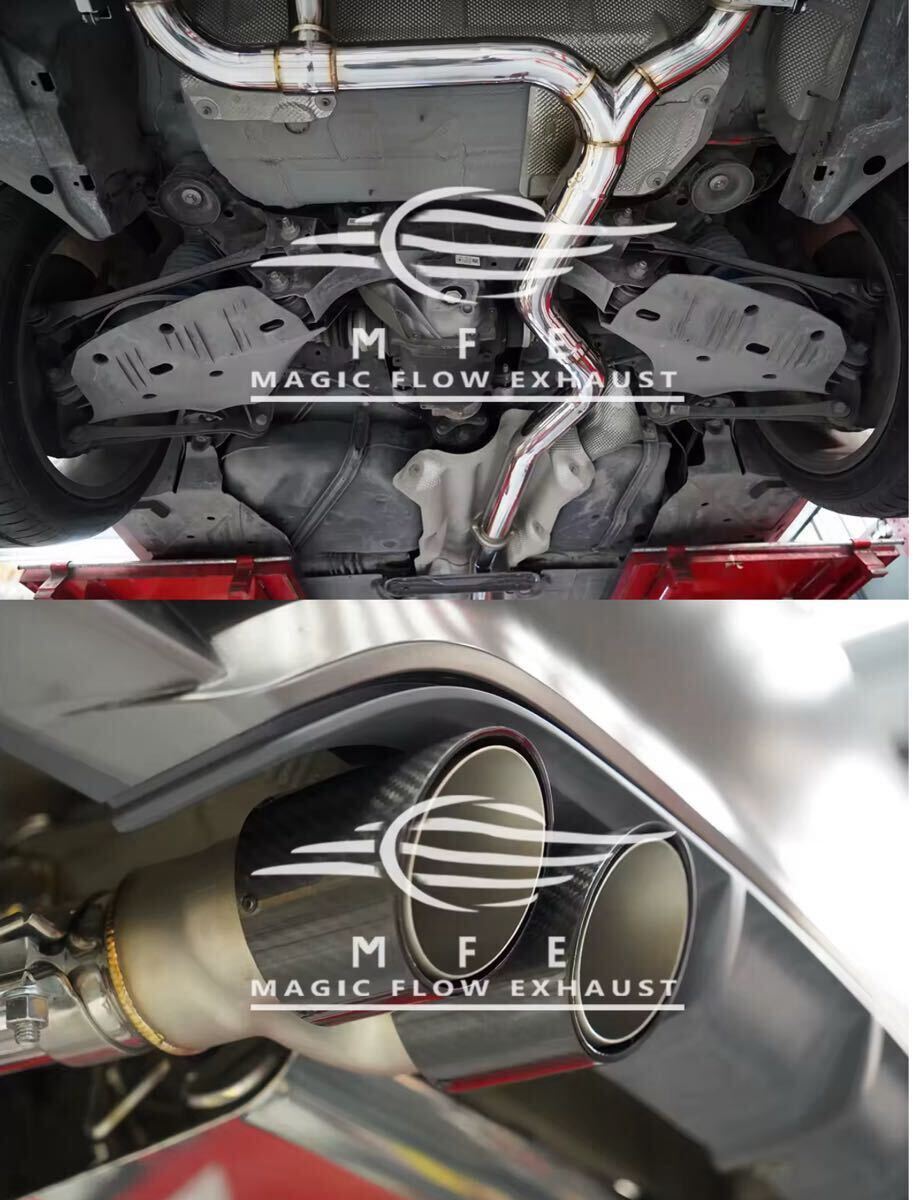 61699f0a050807a_913_1200.jpg ★MFE★ F30 320i M3 仕様 ルック 可変バルブ マフラー エキゾースト 中間 パイプ ミッド リアピース 328i N20 B48