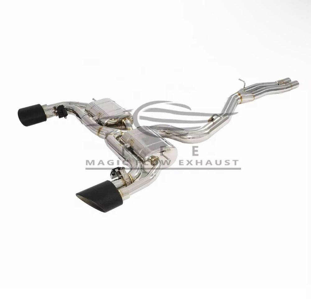 ★MFE★ アウディ RS3 セダン 可変バルブ マフラー エキゾースト 中間 パイプ ミッド ディフューザー リアピース ダウンパイプ 8V