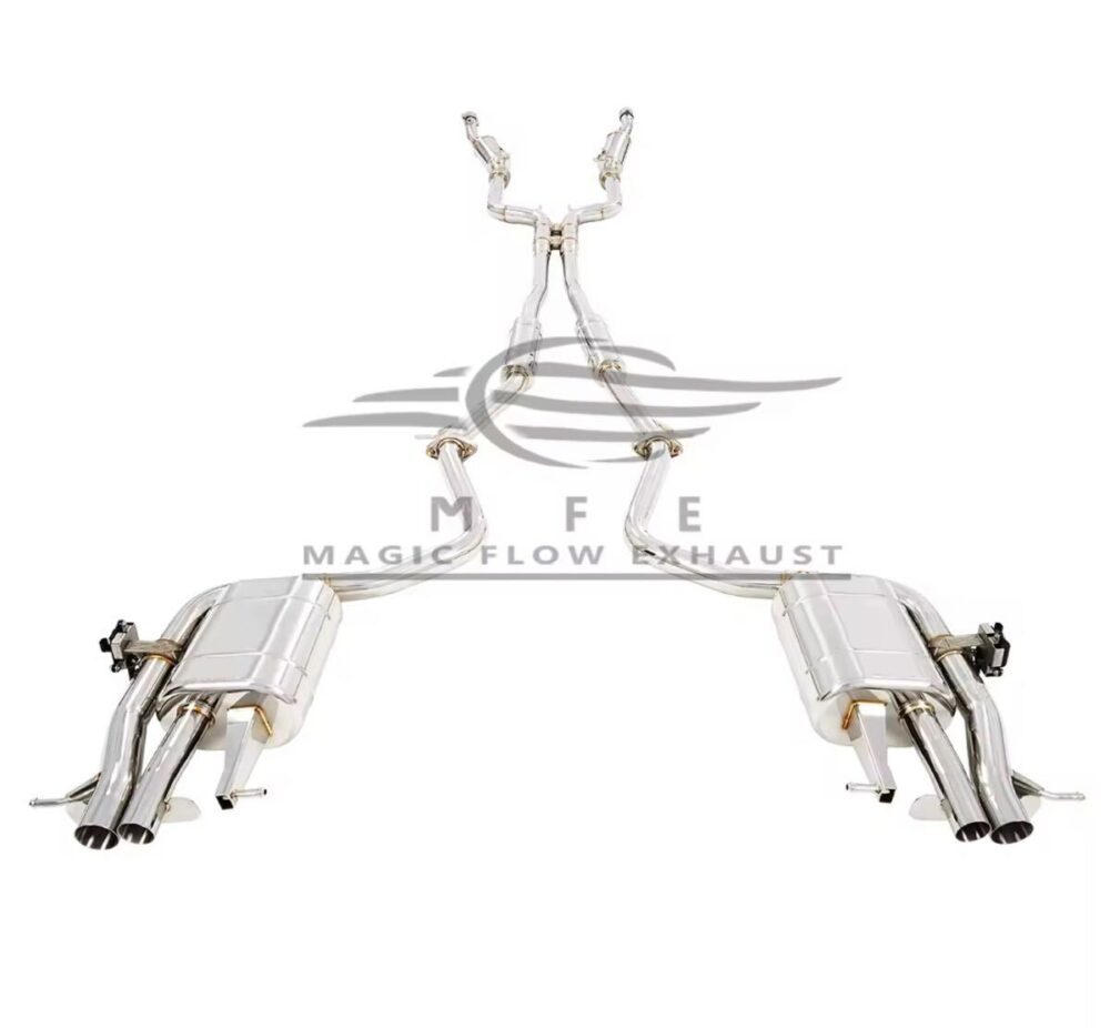 62699f0a2a7e750_1200_1111.jpg ★MFE★ W222 S450 可変バルブ マフラー エキゾースト 中間 パイプ ディフューザー リアピース ダウンパイプ 可変マフラー