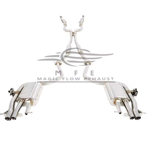 ★MFE★ W222 S450 可変バルブ マフラー エキゾースト 中間 パイプ ディフューザー リアピース ダウンパイプ 可変マフラー