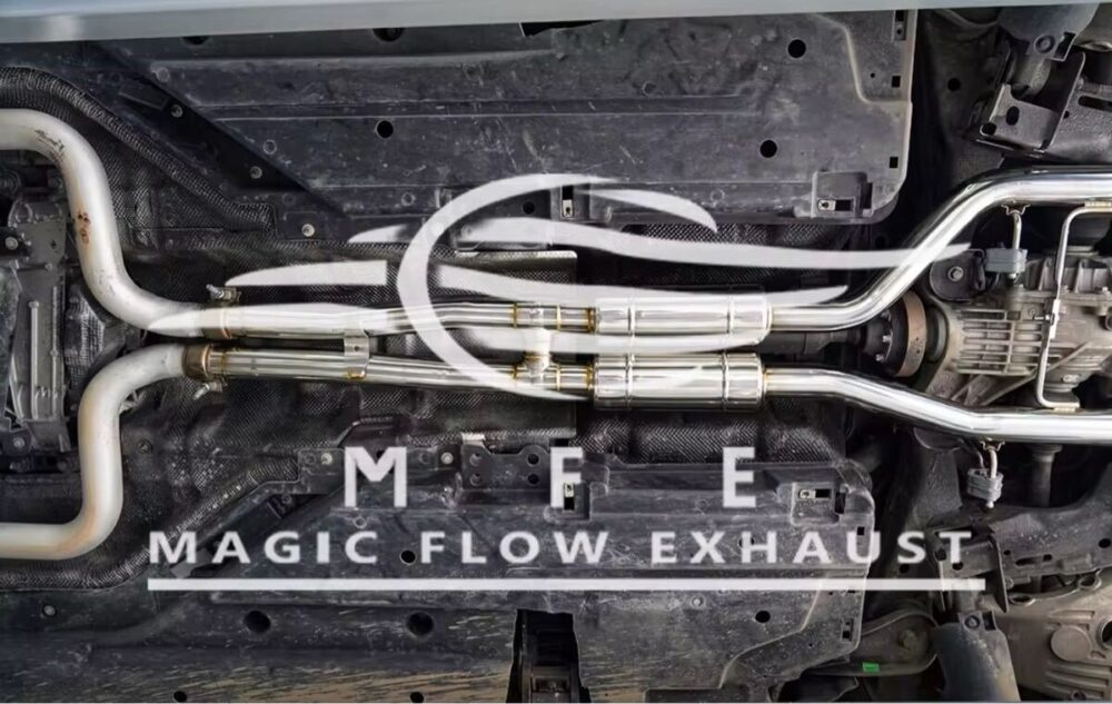 ★MFE★ ヴェラール 3.0 可変バルブ マフラー エキゾースト 中間 パイプ リアピース 可変マフラー P380 HSE レンジローバー