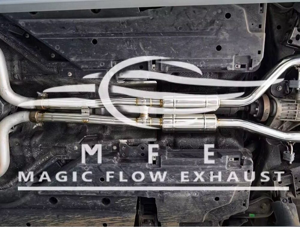 ★MFE★ ヴェラール 3.0 可変バルブ マフラー エキゾースト 中間 パイプ リアピース 可変マフラー P380 HSE レンジローバー