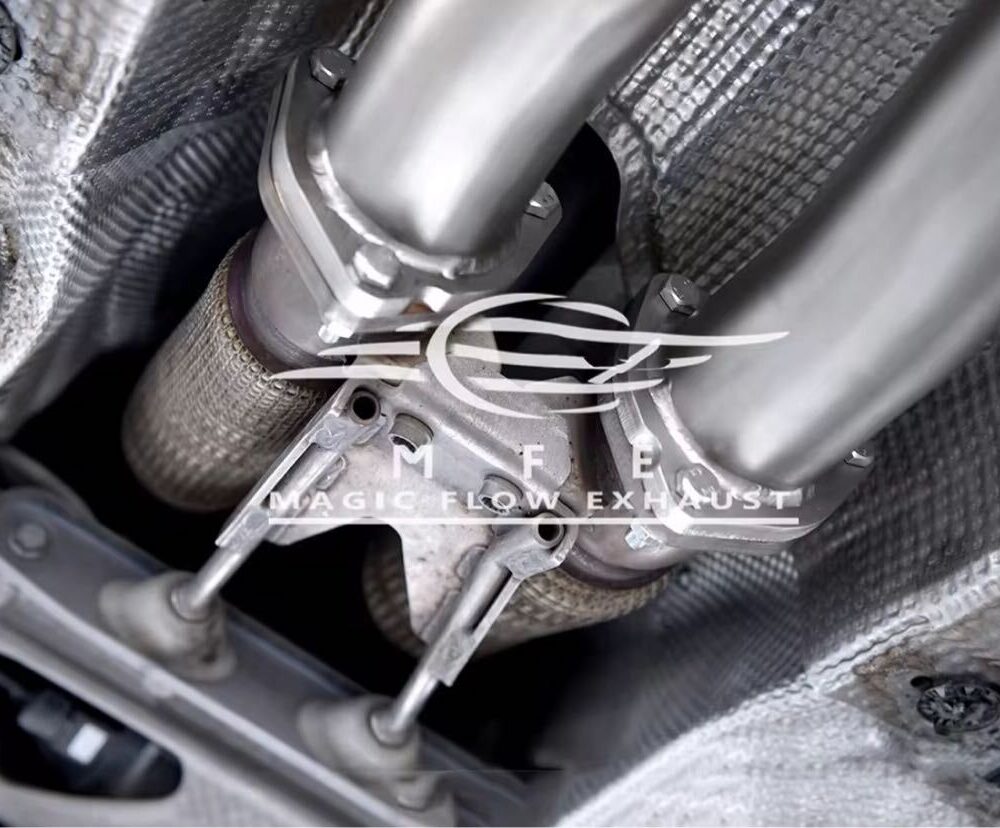 ★MFE★ アウディ RS3 セダン 可変バルブ マフラー エキゾースト 中間 パイプ ミッド ディフューザー リアピース ダウンパイプ 8V