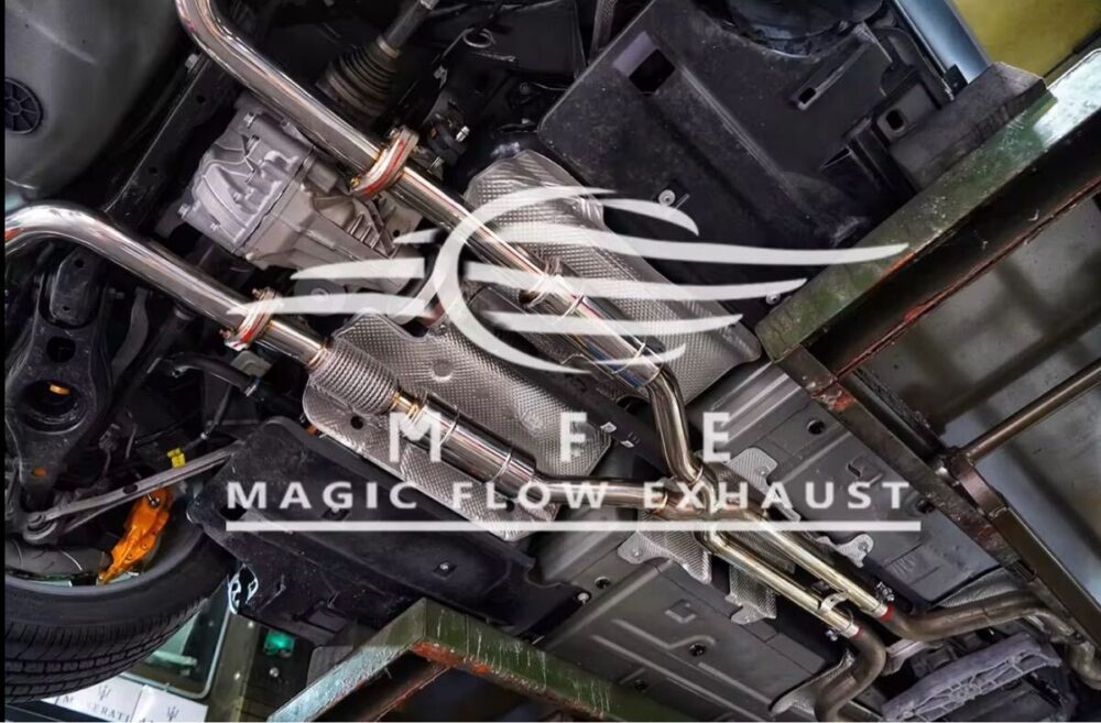 6699f0a355ee36_1200_788.jpg ★MFE★ ダッジ チャレンジャー 3.6 SXT 可変バルブ マフラー エキゾースト 中間 パイプ ディフューザー リアピース 可変マフラー