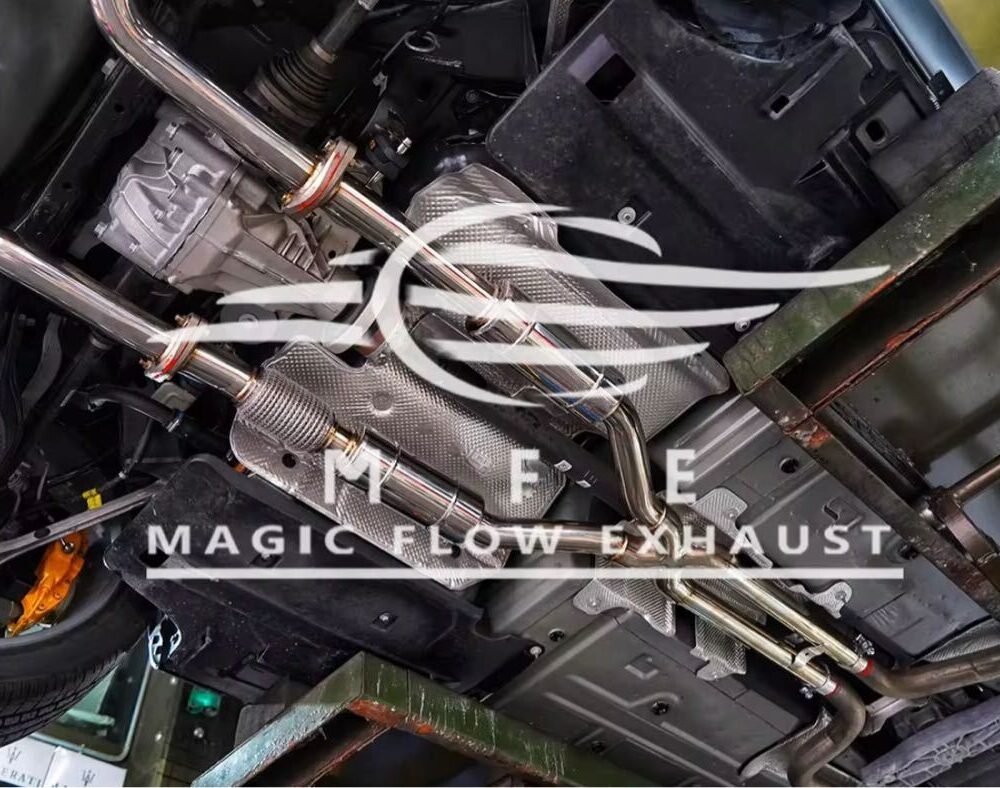 6699f0a355ee36_1200_788.jpg ★MFE★ ダッジ チャレンジャー 3.6 SXT 可変バルブ マフラー エキゾースト 中間 パイプ ディフューザー リアピース 可変マフラー